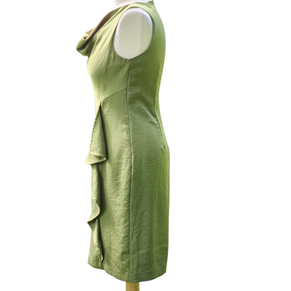 Summer Dress sz 4 Petite Sleeveless Office Career Party Ruffles Feminine - Picture 5 of 10